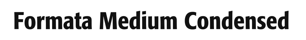 Formata Medium Condensed font preview