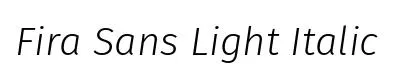 Fira Sans Light Italic