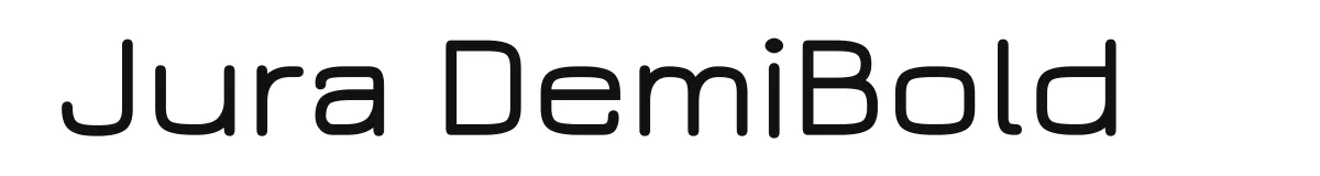 Jura DemiBold original font preview