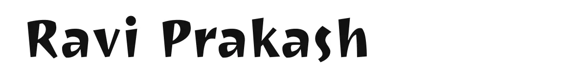 Ravi Prakash original font preview