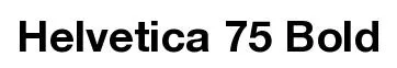 Helvetica 75 Bold font preview