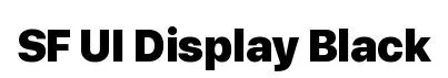SF UI Display Black font preview