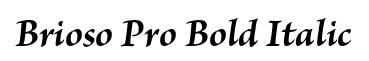 Brioso Pro Bold Italic