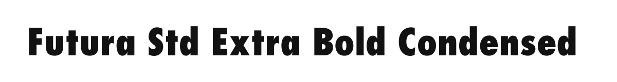 Futura Std Extra Bold Condensed font preview