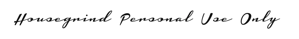 Housegrind Personal Use Only font preview