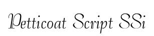 Petticoat Script SSi