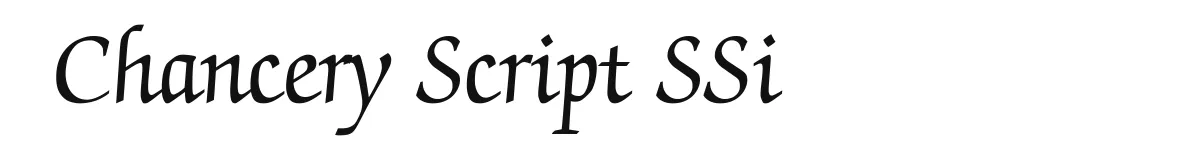 Chancery Script SSi font preview