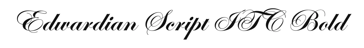 Edwardian Script ITC Bold font preview