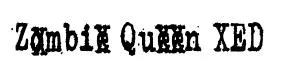 Zombie Queen XED original font preview