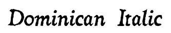 Dominican  Italic