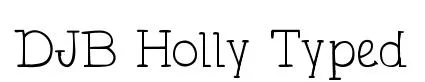 DJB Holly Typed