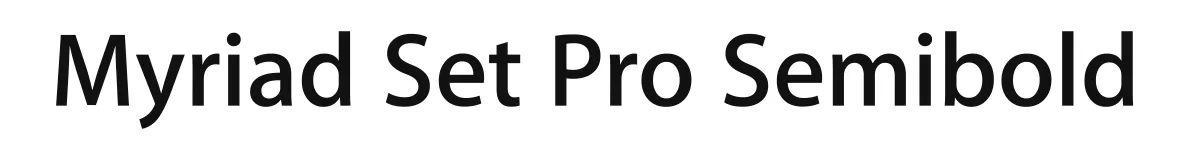 Myriad Set Pro Semibold font preview