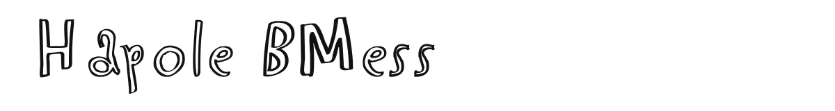 Hapole BMess original font preview