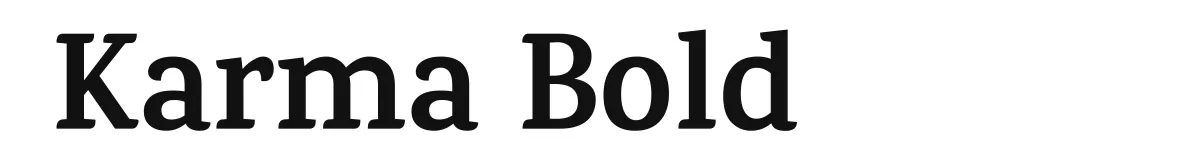 Karma Bold font preview