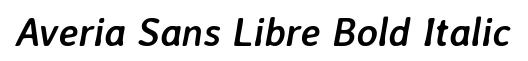 Averia Sans Libre Bold Italic