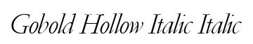 Gobold Hollow Italic Italic