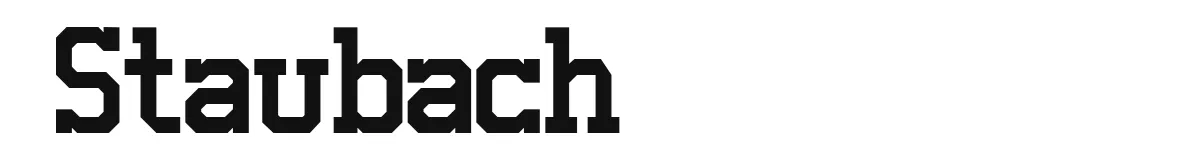 Staubach font preview