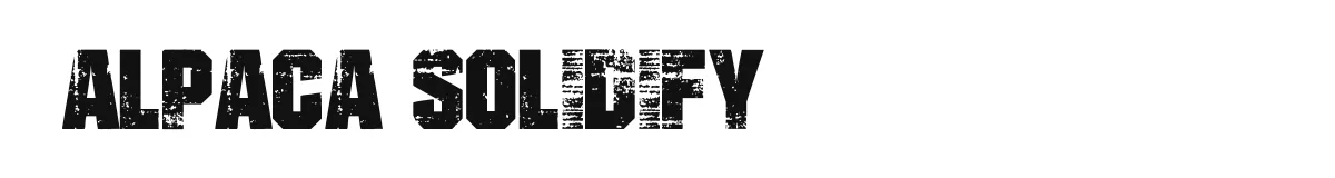 Alpaca Solidify font preview