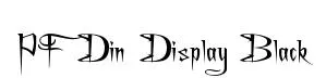 PF Din Display Black original font preview