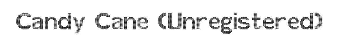 Candy Cane (Unregistered) original font preview