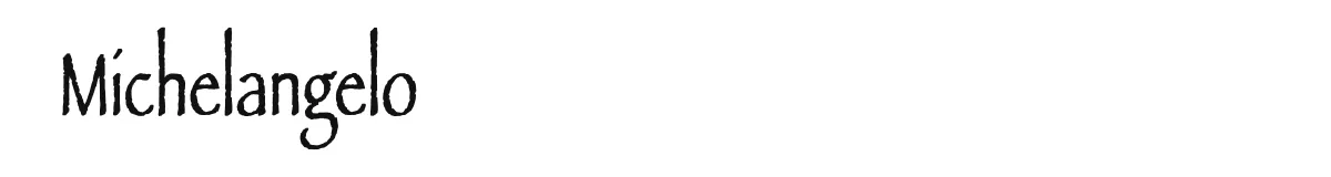 Michelangelo font preview