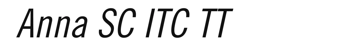 Anna SC ITC TT original font preview