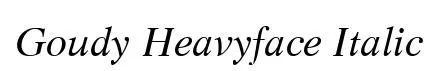 Goudy Heavyface Italic