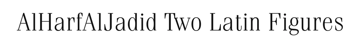 AlHarfAlJadid Two Latin Figures original font preview