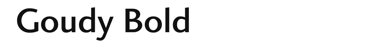 Goudy Bold original font preview