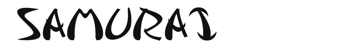 Samurai original font preview