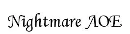 Nightmare AOE original font preview