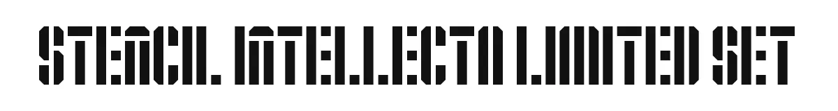 Stencil Intellecta Limited Set font preview