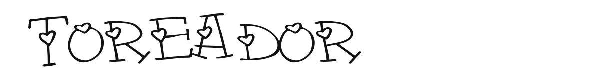 Toreador original font preview