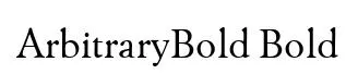 ArbitraryBold Bold