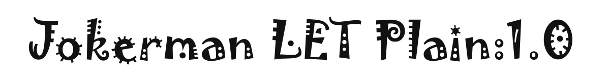 Jokerman LET Plain:1.0 original font preview