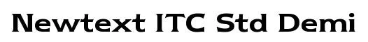 Newtext ITC Std Demi original font preview
