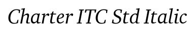 Charter ITC Std Italic