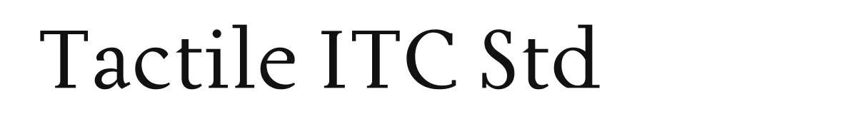 Tactile ITC Std original font preview
