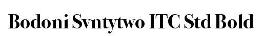 Bodoni Svntytwo ITC Std Bold