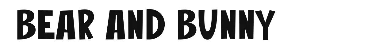 Bear And Bunny font preview
