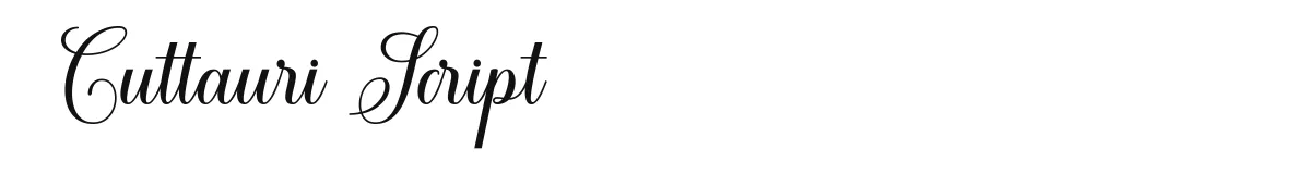 Cuttauri Script font preview