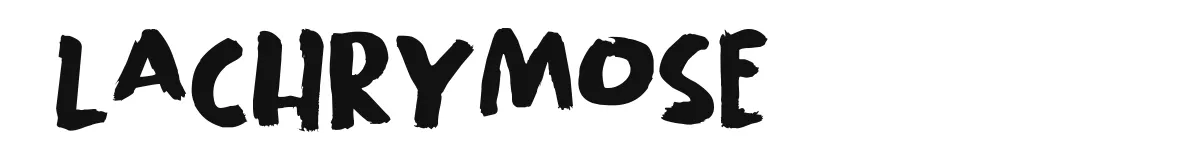 Lachrymose original font preview