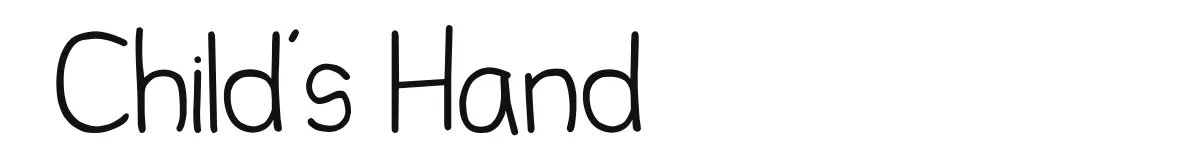 Child's Hand original font preview