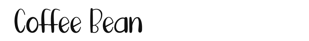 Coffee Bean font preview