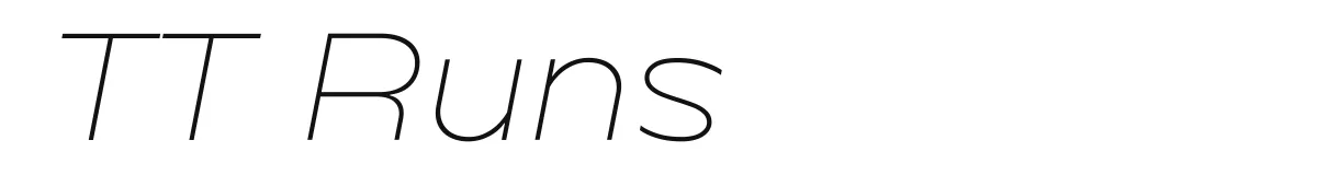 TT Runs Trial Extralight Italic preview
