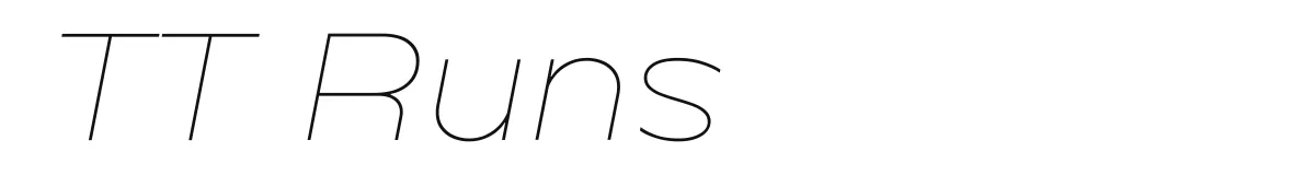 TT Runs Trial Thin Italic preview