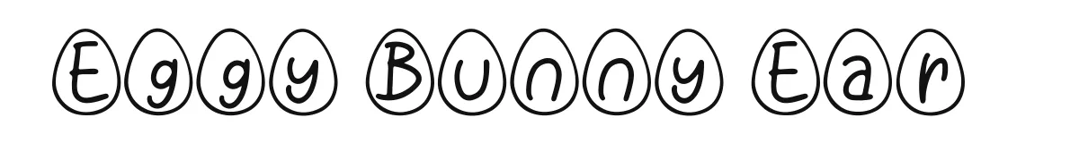 Eggy Bunny Ear font preview