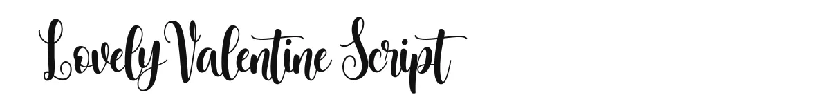 Lovely Valentine Script font preview