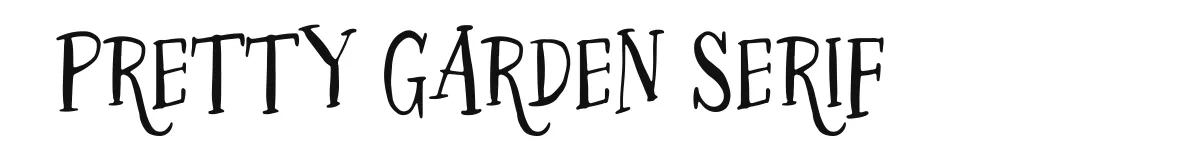 Pretty Garden Serif font preview