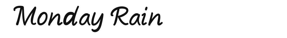 Monday Rain font preview